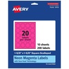 image:imageAvery Printable Square Scalloped Labels Sure Feed Technology 158 x 158 Neon Magenta Labels PrinttoTheEdge LaserInkjet Printable 200 Total Great for Cosmetics and Jars200 labels