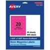 image:imageAvery Printable Square Scalloped Labels Sure Feed Technology 158 x 158 Neon Magenta Labels PrinttoTheEdge LaserInkjet Printable 200 Total Great for Cosmetics and Jars800 labels