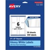image:imageAvery Square Labels Sure Feed Technology 3 x 3 30 Glossy White Labels 36480300 labels