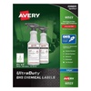 image:imageAvery Ultra Duty GHS Chemical Labels for Pigment Inkjet Printers Waterproof UV Resistant 35 x 5 60523