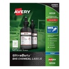 image:imageAvery UltraDuty GHS Chemical Labels for Pigment Inket Printers Waterproof UV Resistant 2x2 600Pk 60526
