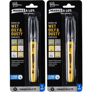 image:imageAvery Marks A Lot UltraDuty Permanent Markers Bullet Tip Water Resistant 1 Black Industrial Marker 298431 Count Pack of 2