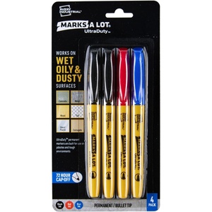 image:imageAvery Marks A Lot UltraDuty Permanent Markers Bullet Tip Water Resistant Assorted Colors 4 Industrial Markers 29848
