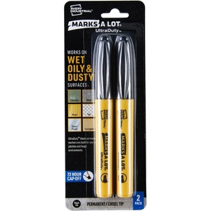 image:imageAvery Marks A Lot UltraDuty Permanent Markers Chisel Tip Water Resistant 2 Black Industrial Markers 29846