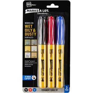 image:imageAvery Marks A Lot UltraDuty Permanent Markers Chisel Tip Water Resistant Assorted Colors 3 Industrial Markers 29864