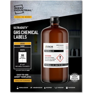 image:imageAvery UltraDuty GHS Chemical Labels for Laser Printers Waterproof UV Resistant 2 x 4 500 Pack 60505500 labels