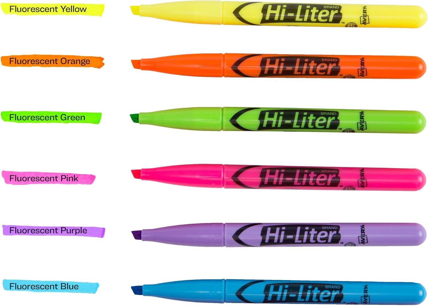 image:imageAVERY HiLiter PenStyle Highlighters Chisel Tip 6 Highlighters Assorted Colors 3 Packs 25602