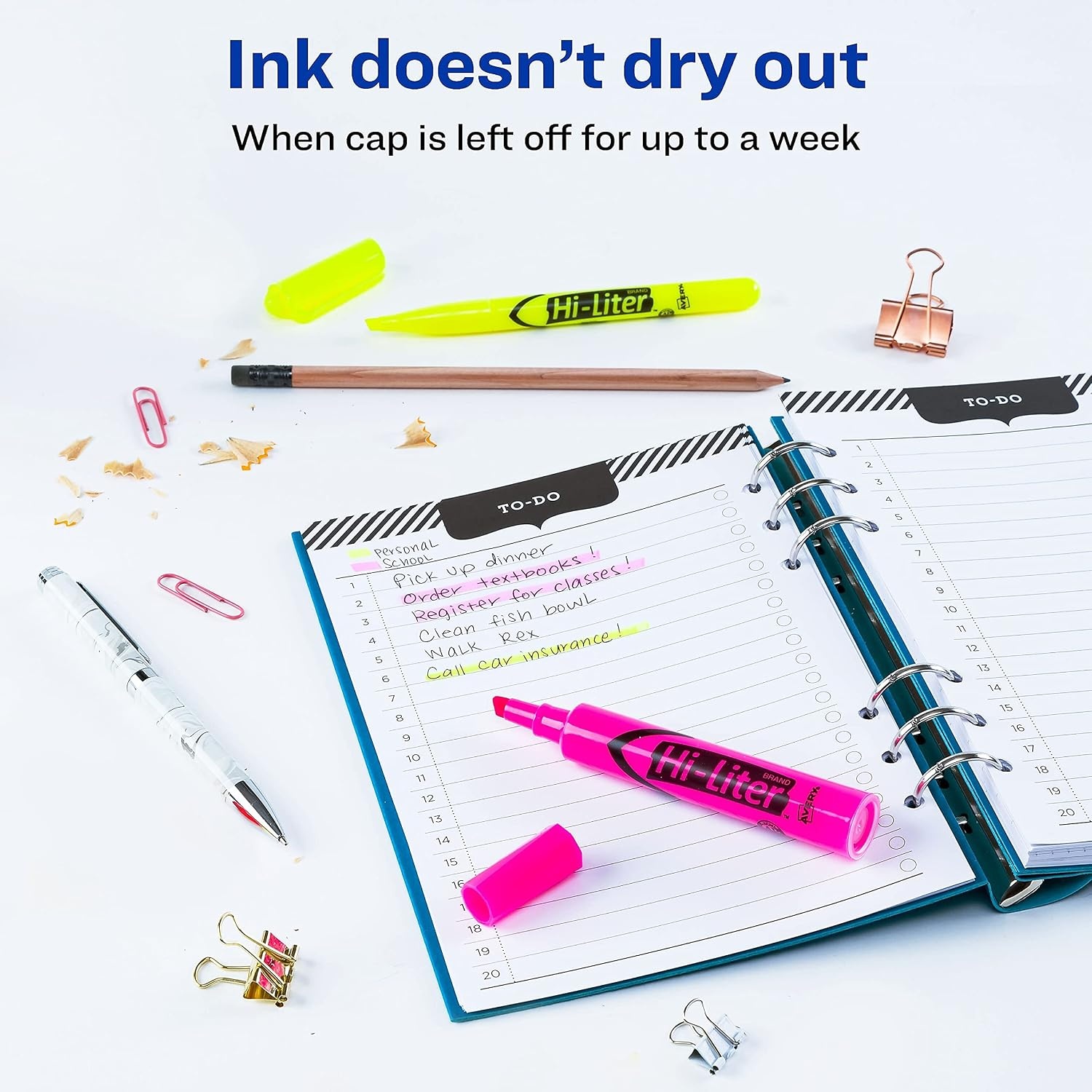 image:imageAvery HiLiter DeskPenStyle Combo Pack Smear Safe Ink Chisel Tip 24 Assorted Color Highlighters 29862