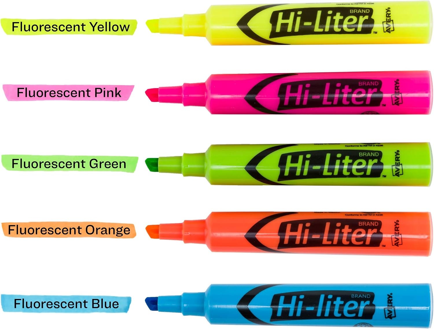 image:imageAvery HiLiter DeskStyle Highlighters Chisel Tip 12 Highlighters Assorted Colors 2 Packs 25601