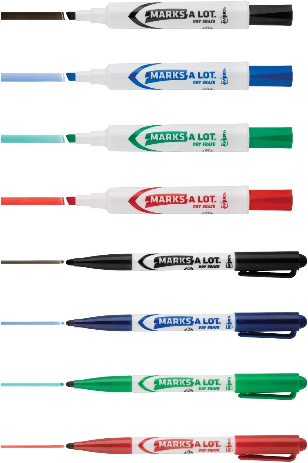 image:imageAvery Marks A Lot Value Pack Dry Erase Markers White Board Markers ChiselBullet 24 Assorted Colors 29870