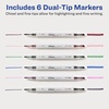 image:imageAVERY Dual Tip Markers  Fine Tip and Chisel Tip QuickDrying WaterBased Black Ideal for Planners and Journals 3PackNeutral