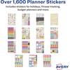 image:imageAvery  Amy Tangerine Designer Collection Planner Stickers 20 Sticker Sheets 744 Total Weekly Monthly and Daily Accessories for Journals and Calendars 6782Variety Pack