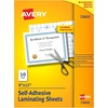 image:imageAvery Clear Laminating Sheets 9 x 12 Permanent SelfAdhesive 50 SelfLaminating Sheets Great for Protecting Documents Photos and Signs More 73601Clear