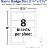 image:imageAvery Customizable Name Badge Inserts 225 x 35 White 400 Printable Name Tag Inserts 5390225 x 35