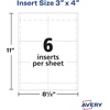 image:imageAvery Customizable Name Badge Inserts for Name Tag Holders 3 x 4 White LaserInkjet Printable 300 Total 5392300 Pack of 5