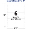 image:imageAvery Customizable Name Badge Inserts for Name Tag Holders 3 x 4 White LaserInkjet Printable 300 Total 5392600