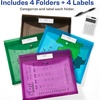 image:imageAvery Document Holder Envelope Holds 450 LetterA4Size Sheets 4Color 4Pack 735560
