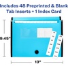 image:imageAvery Expanding File Folder Organizer 13Pocket Accordion File Organizer Aqua Holds 425 LetterA4Size Sheets 7355413 Pockets