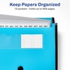 image:imageAvery Expanding File Folder Organizer 13Pocket Accordion File Organizer Aqua Holds 425 LetterA4Size Sheets 7355413 Pockets
