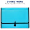 image:imageAvery Expanding File Folder Organizer 13Pocket Accordion File Organizer Aqua Holds 425 LetterA4Size Sheets 7355413 Pockets Pack of 6