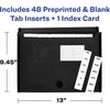 image:imageAvery Expanding File Folder Organizer 13Pocket Accordion File Organizer Black Holds 425 LetterA4Size Sheets 735530