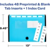image:imageAvery Expanding File Folder Organizer 7Pocket Accordion File Organizer Black Holds 425 LetterA4Size Sheets 73550Aqua