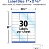 image:imageAvery Glossy Clear Address Labels Sure Feed Technology LaserInkjet 1 x 258 300 Labels 5 Packs 6521