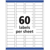 image:imageAvery Glossy Clear Address Labels Sure Feed Technology LaserInkjet 23 x 134 600 Labels 5 Packs 6520