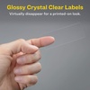 image:imageAvery Glossy Clear Address Labels Sure Feed Technology LaserInkjet 23 x 134 600 Labels 5 Packs 6520