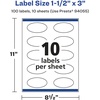 image:imageAvery Glossy Clear Oval Labels Sure Feed Technology 15 x 3 100 Glossy Clear Labels PrinttoTheEdge LaserInkjet Printable100 labels