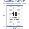 image:imageAvery Glossy Clear Oval Labels Sure Feed Technology 15 x 3 100 Glossy Clear Labels PrinttoTheEdge LaserInkjet Printable250 labels