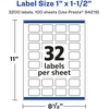 image:imageAvery Glossy Clear Rectangle Labels Sure Feed Technology 1 x 15 320 Glossy Clear Labels PrinttoTheEdge LaserInkjet Printable3 200 labels