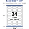 image:imageAvery Glossy Clear Rectangle Labels Sure Feed Technology 1 x 2 240 Glossy Clear Labels PrinttoTheEdge LaserInkjet Printable1 200 labels