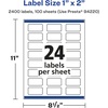image:imageAvery Glossy Clear Rectangle Labels Sure Feed Technology 1 x 2 240 Glossy Clear Labels PrinttoTheEdge LaserInkjet Printable2 400 labels