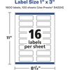 image:imageAvery Glossy Clear Rectangle Labels Sure Feed Technology 1 x 3 160 Glossy Clear Labels PrintToTheEdge LaserInkjet Printable1 600 labels