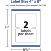 image:imageAvery Glossy Clear Rectangle Labels Sure Feed Technology 4 x 6 20 Glossy Clear Labels PrinttoTheEdge LaserInkjet Printable100 labels