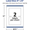 image:imageAvery Glossy Clear Rectangle Labels Sure Feed Technology 4 x 6 20 Glossy Clear Labels PrinttoTheEdge LaserInkjet Printable200 labels