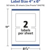 image:imageAvery Glossy Clear Rectangle Labels Sure Feed Technology 4 x 6 20 Glossy Clear Labels PrinttoTheEdge LaserInkjet Printable50 labels