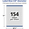 image:imageAvery Glossy Clear Round Labels Sure Feed Technology 05 Diameter 1540 Glossy Clear Labels PrinttoTheEdge LaserInkjet Printable7 700 labels