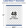 image:imageAvery Glossy Clear Round Labels Sure Feed Technology 1 Diameter 240 Glossy Clear Labels PrinttoTheEdge LaserInkjet Printable2 400 labels