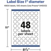 image:imageAvery Glossy Clear Round Labels Sure Feed Technology 1 Diameter 240 Glossy Clear Labels PrinttoTheEdge LaserInkjet Printable4 800 labels
