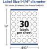 image:imageAvery Glossy Clear Round Labels Sure Feed Technology 125 Diameter 300 Glossy Clear Labels PrinttoTheEdge LaserInkjet Printable750 labels