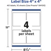 image:imageAvery Glossy Clear Square Labels Sure Feed Technology 4 x 4 100 Glossy Clear Labels LaserInkjet Printable40 labels