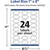 image:imageAvery Glossy White Oval Labels Sure Feed Technology 1 x 2 240 Glossy White Labels PrinttoTheEdge Permanent Adhesive LaserInkjet Printable1 200 labels