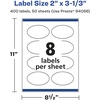 image:imageAvery Glossy White Oval Labels Sure Feed Technology 2 x 313 80 Glossy White Labels PrinttoTheEdge Permanent Adhesive LaserInkjet Printable400 labels