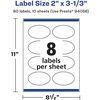 image:imageAvery Glossy White Oval Labels Sure Feed Technology 2 x 313 80 Glossy White Labels PrinttoTheEdge Permanent Adhesive LaserInkjet Printable80 labels