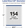 image:imageAvery Glossy White Round Labels Sure Feed Technology 12 Diameter 1540 Glossy White Labels PrinttoTheEdge Permanent Adhesive LaserInkjet Printable1 540 labels