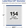 image:imageAvery Glossy White Round Labels Sure Feed Technology 12 Diameter 1540 Glossy White Labels PrinttoTheEdge Permanent Adhesive LaserInkjet Printable15 400 labels