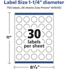 image:imageAvery Glossy White Round Labels Sure Feed Technology 125 Diameter 300 Glossy White Labels PrinttoTheEdge Permanent Adhesive LaserInkjet Printable750 labels