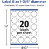 image:imageAvery Glossy White Round Labels Sure Feed Technology 175 Diameter 200 Glossy White Labels PrintToTheEdge Permanent Adhesive LaserInkjet Printable1 000 labels